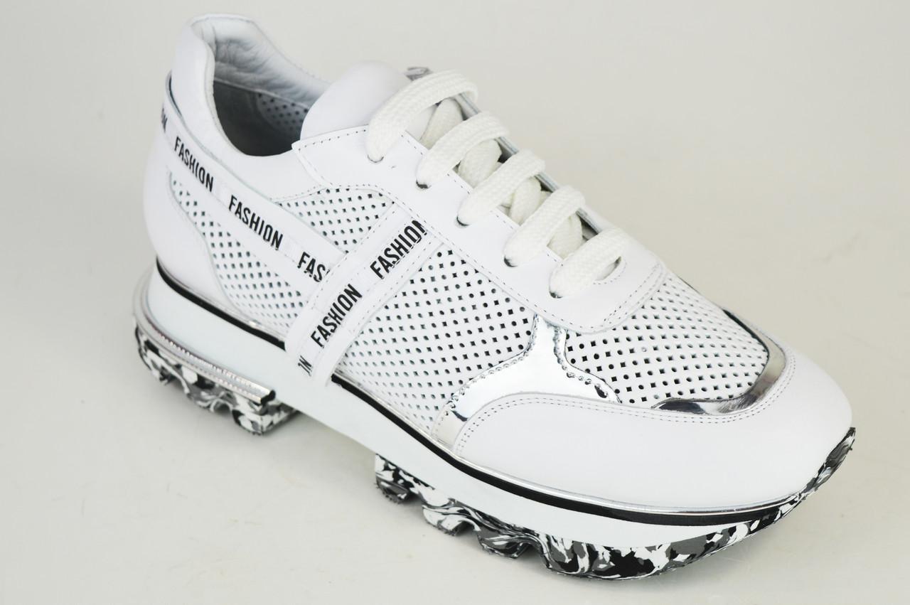 

Кросівки Evromoda 4418 41 Білі шкіра 42 білий