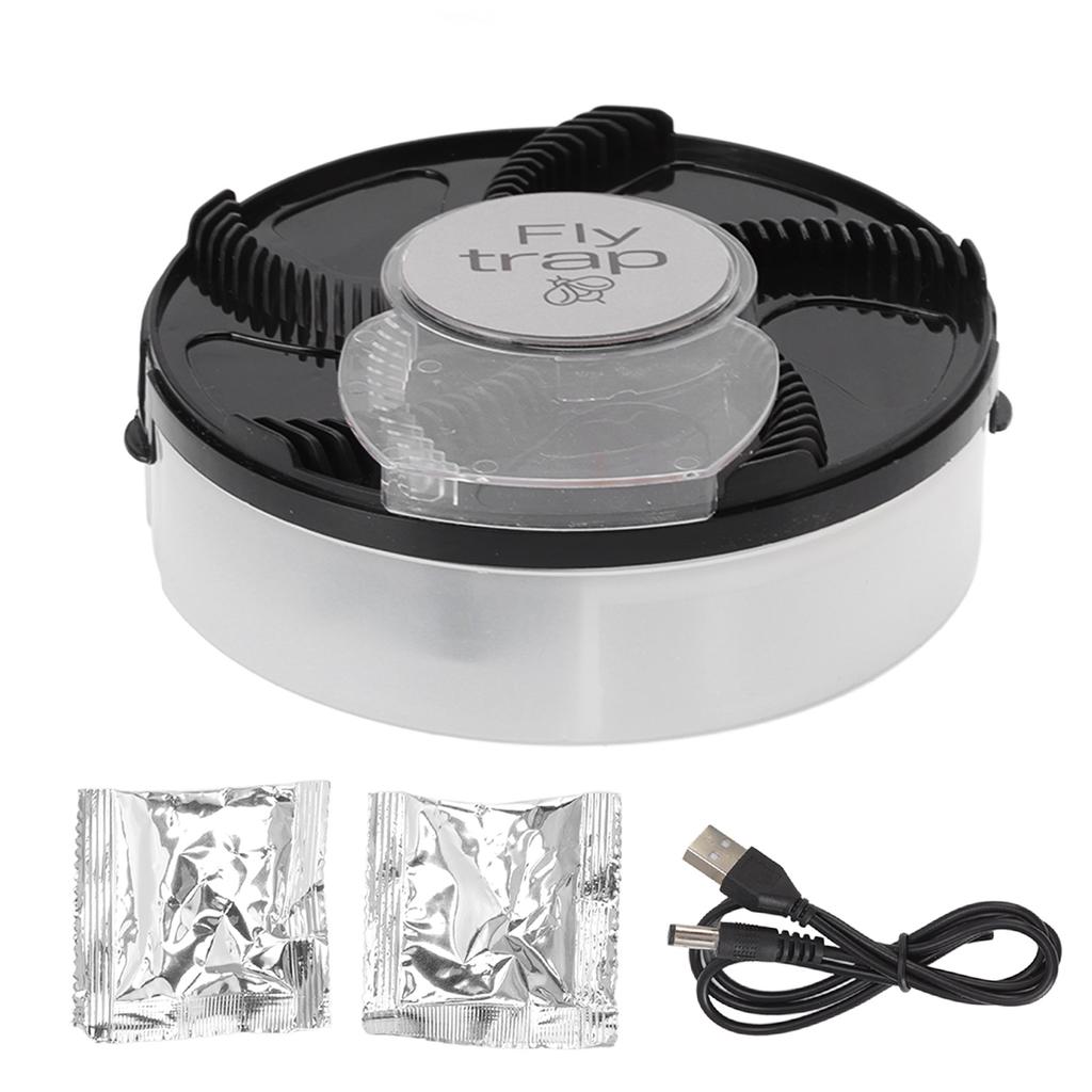 Elektrische Fliegenfalle Innenbereich Zuhause Fliegenfänger Automatischer Rotierender Mückenfänger mit Fangköder