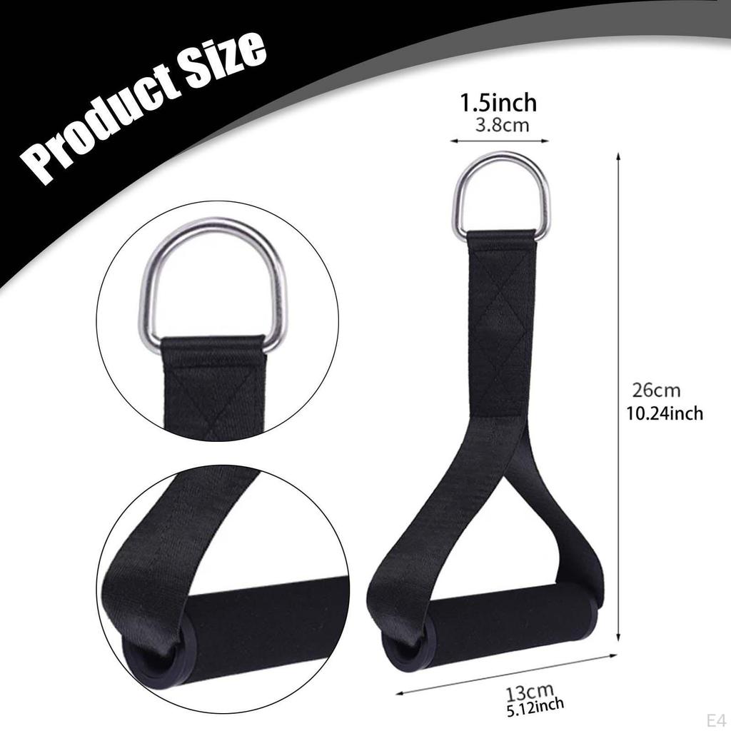 2 Pieces Cable Machine Handles Gym Grip Attachments Ergonomic Handle Foam Padded Exercise