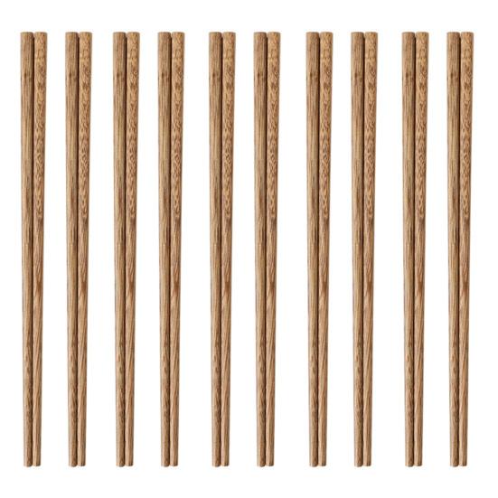 10 Pairs Chopsticks Non-slip High-temperature Resistant Natural Wood Chinese Japanese Chop Sticks Kitchen Gadget