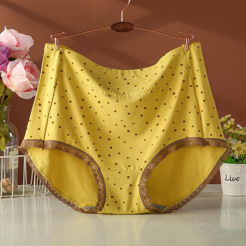 Plus Size High-Waisted Polka Dot Cotton Underwear for Women - 2026 New Style for Middle-Aged and Elderly