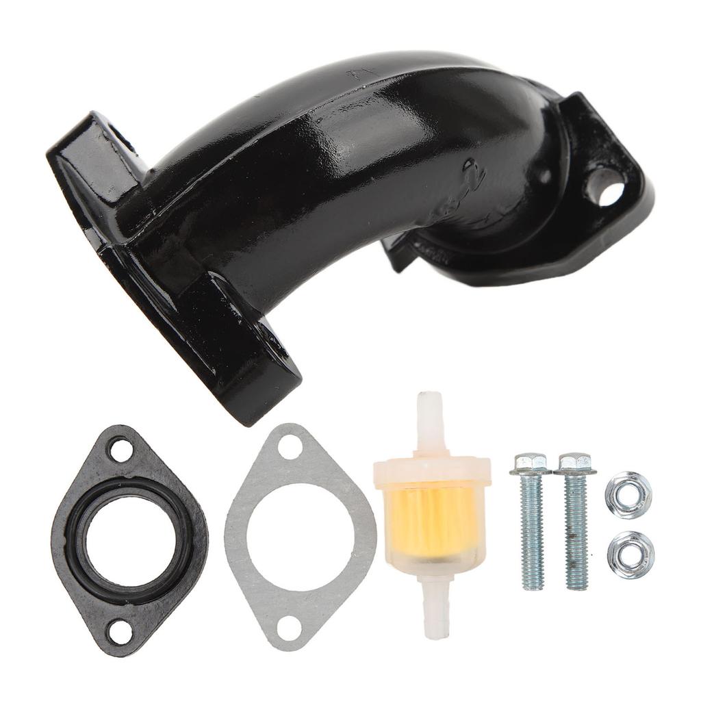 26mm Ansaugkrümmer Stahllegierung Motor Ansaugkrümmer Einlassrohr Dichtungssatz mit Kraftstofffilter für 110cc 125cc 140cc