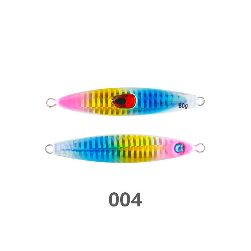 JIGGINGSOUL-RTS191- 60g 80g Casting Jigging Fishing Lures Sense Slow Pitch Metal Saltwater Jig Bait Lead Fish Pesca