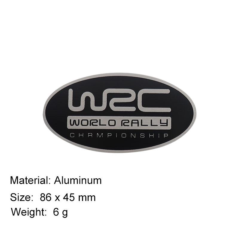 

3D Car Styling WRC FIA World Rally Championship Universal Metal Badge Fender Decorative Emblem Car Accessories Nameplate Sticker oval-black