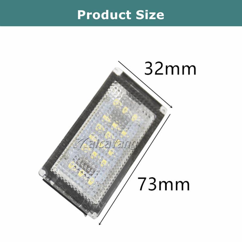 1 Pair 18 LED License Plate Light For BMW E46 2D / M3 Facelift 2004-2006 12V 6000k White License Plate Light For BMW Car Styling