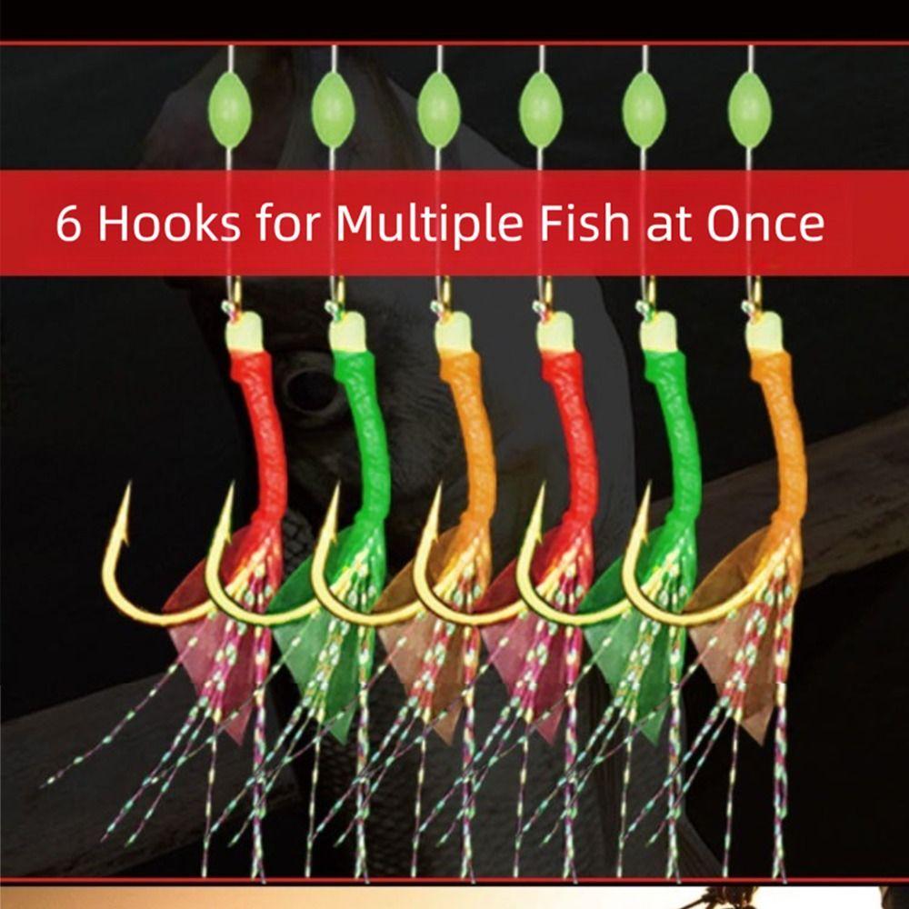 2Park Ljus Bön Sabiki Stringkrok Rigg Wobbler Bionisk Stringkrok för Havs-/Färskvattenfiske