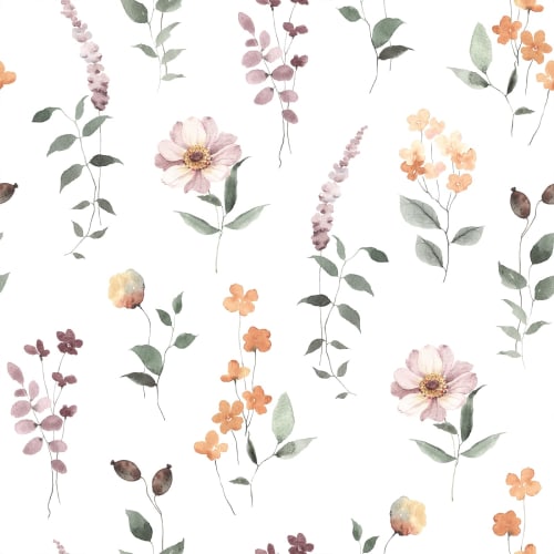 VEELIKE Peelable Wallpaper Stickers, Nordic Floral Pattern, Waterproof/Heat-Resistant, Suitable for Rentals, 44.5 x 300cm, Stylish DIY Wallpaper for K