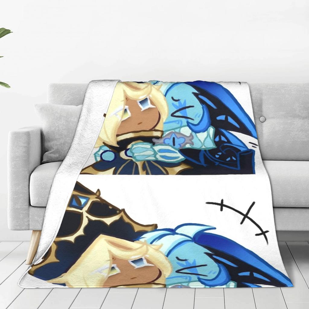 Pure Vanilla and Shadow Milk Blankets Cookie Run Kingdom Plush Awesome Warm Throw Blankets for Home Summer