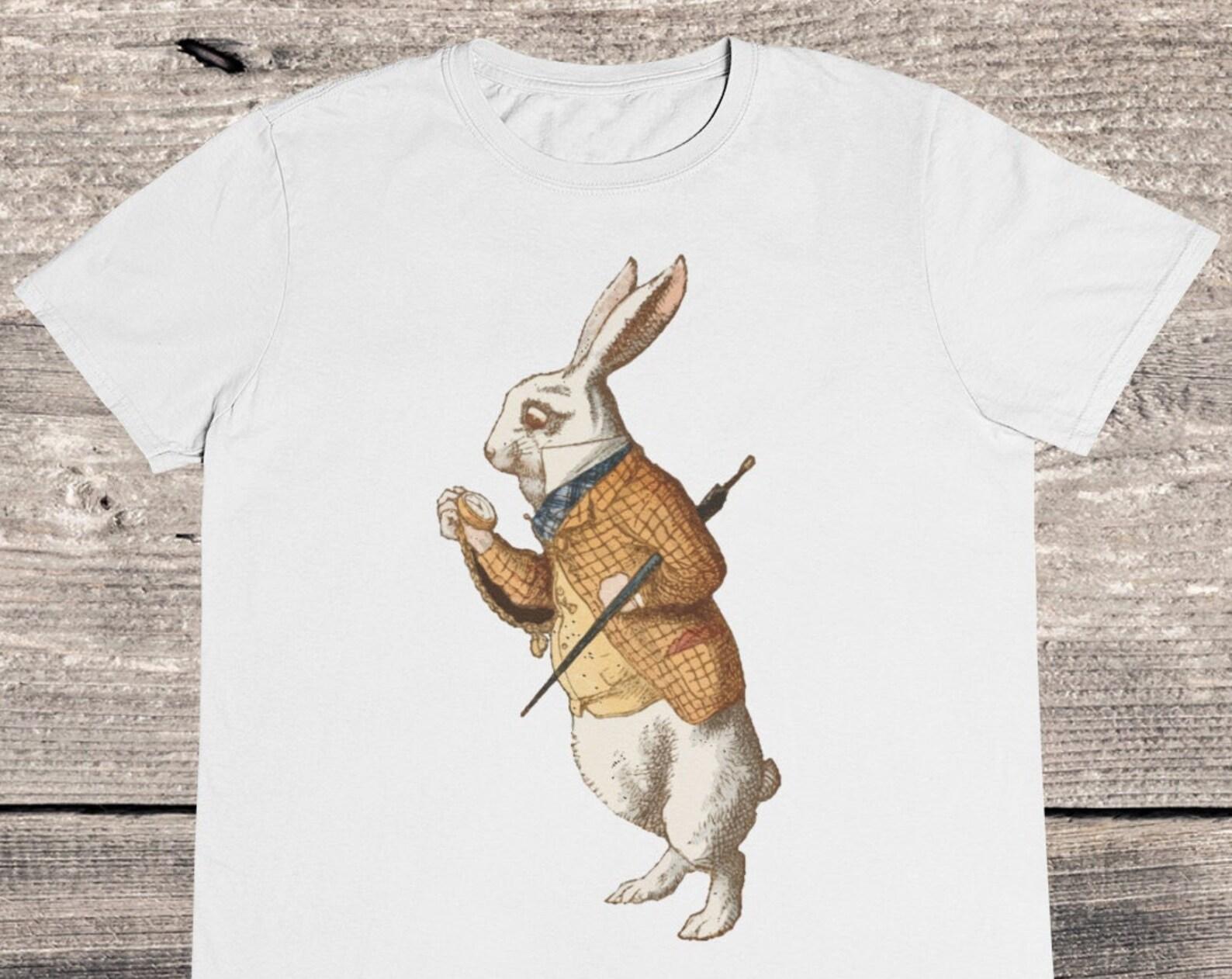 White Rabbit T shirt / Wonderland / %100 Cotton 2XL