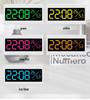 LED Color-Changing Wall Clock RGB Display, Multi-functional Alarm Clock, Large 6677R.