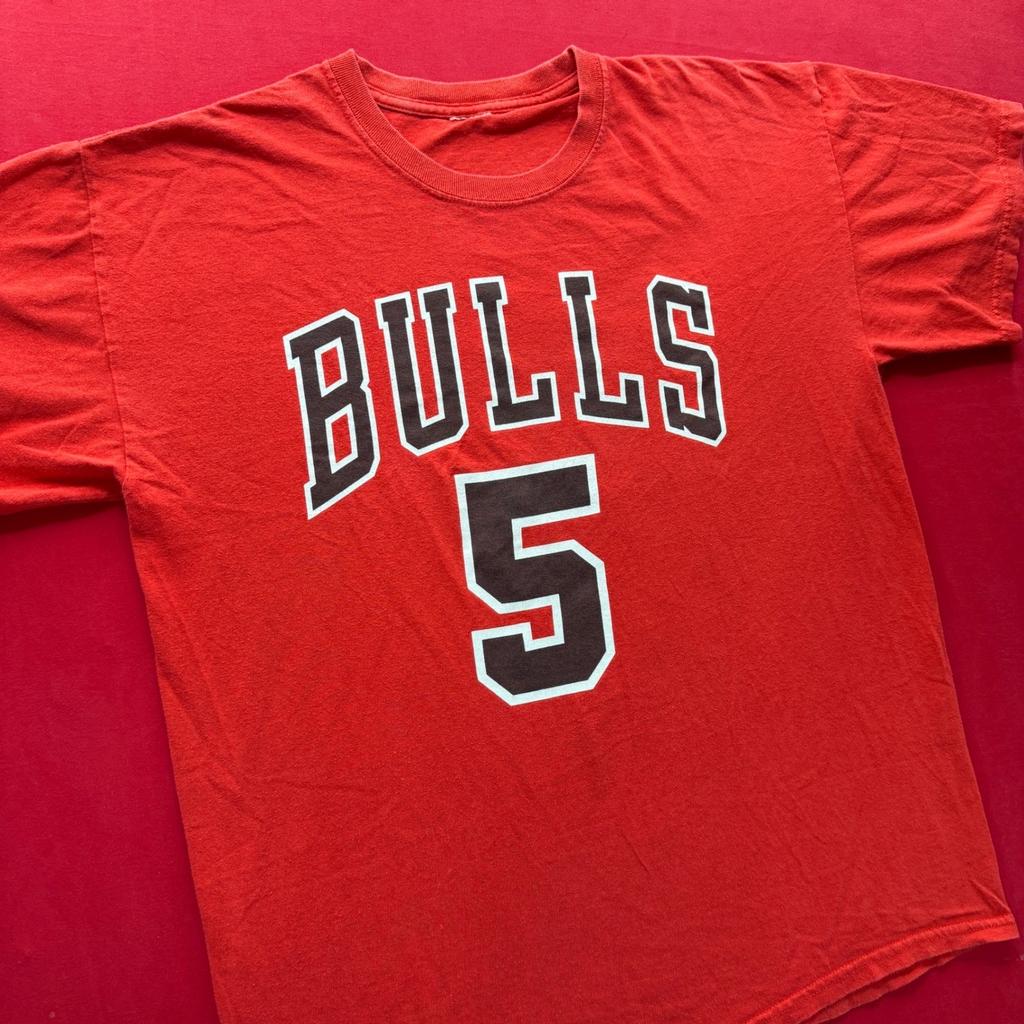ESTILO VINTAGE Chicago Bulls Carlos Boozer 5 NBA Camiseta Gráfica Roja Talla Grande para Hombre
