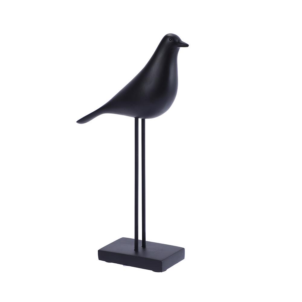 Minimalist Black Bird Desk Ornament for Home and Bedroom Decor