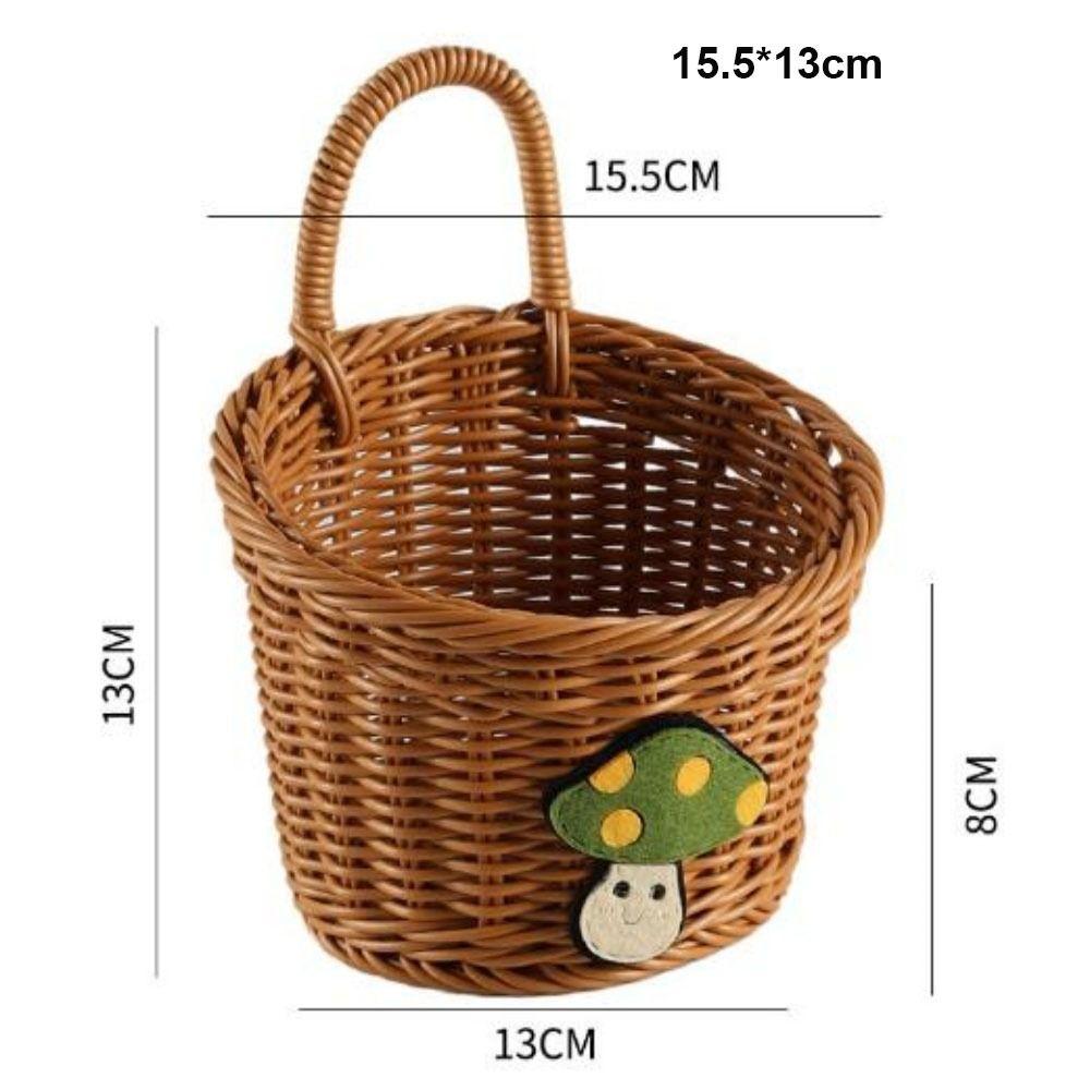 Household Imitation Rattan Wicker Basket  Restaurant Serving Tabletop Display