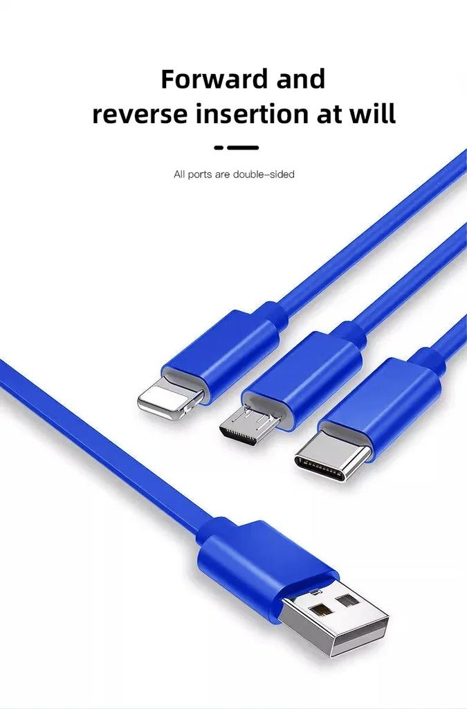 New 2026 Car Sticker Ford New 2025 Hot 3 In 1 Micro USB Type C Charging Cable Multi Charger For Ford ST Line Focus Mustang Fiest