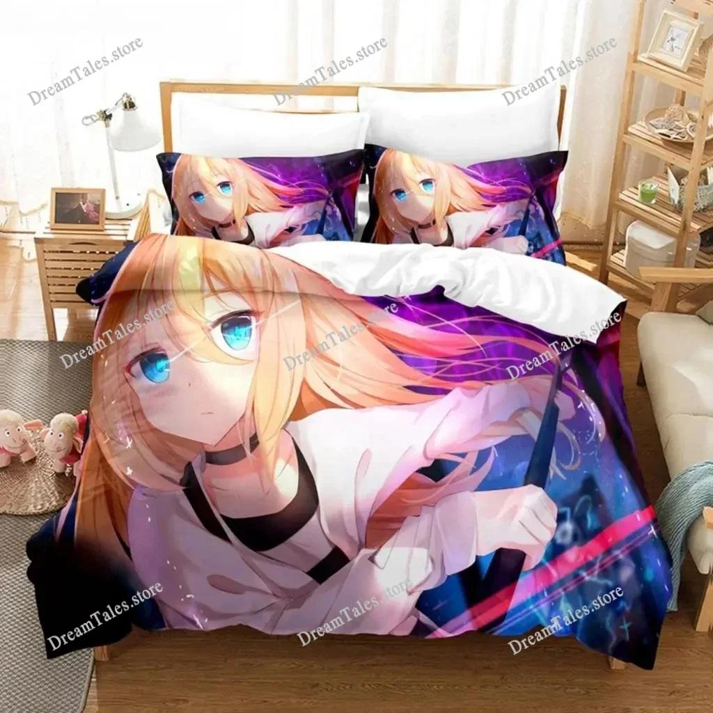 Exquisite 3D Anime Angels of Death Wallpaper Print Bedding Set Duvet Cover Comforter Bed Youth Kids Girls Boys Luxury Gift