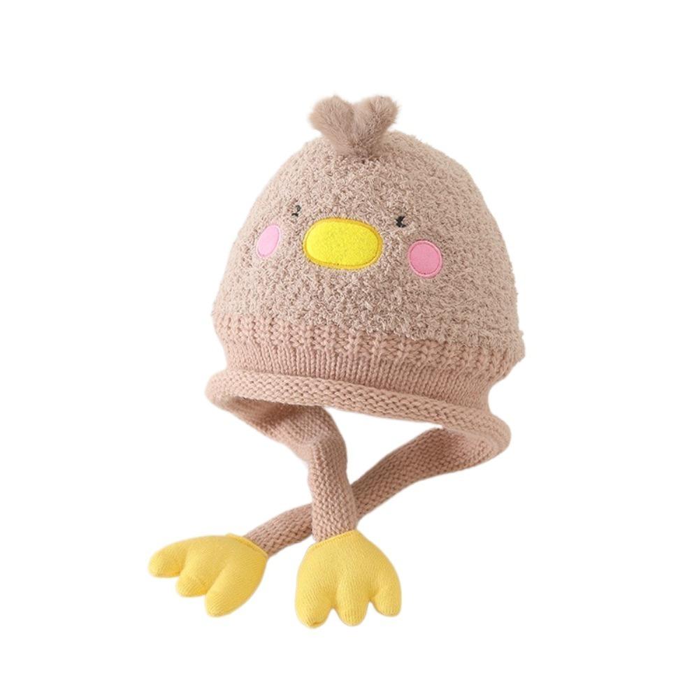Pig Knitted Hat Bear Ear Protection Hat Cute Baby Plush Hat  Boy