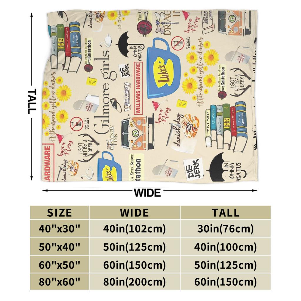Gilmore Girls Blanket Flannel Winter Portable Ultra-Soft Throw Blanket for Bed Bedroom Rug Piece