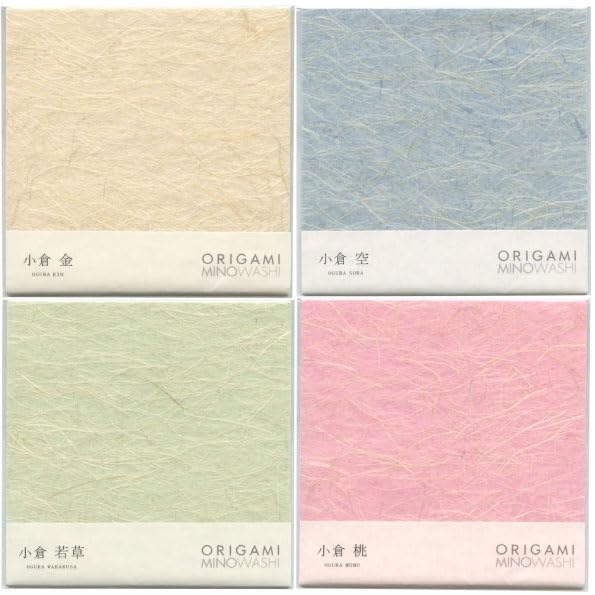 

Origami Road Set Mino Washi ORIGAMI Washi High Quality Japanese Made in Letter MINOWASHI Stylish Road Set Peach x 1 150mm x [Royal Gold, Wakakusa,