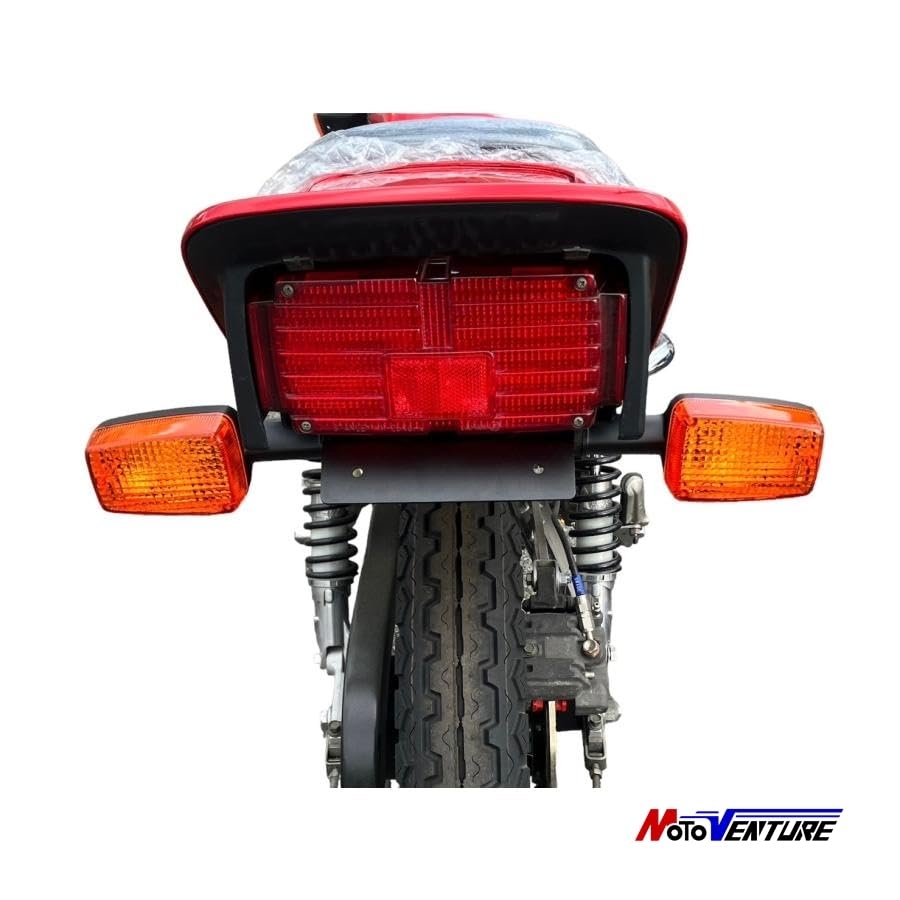 MOTOVENTURE Black Anodized Aluminum Fender Eliminator Kit for CB750F RC04, CB900F, and CB1100F, Includes Short Turn Signal Brackets and Bolts