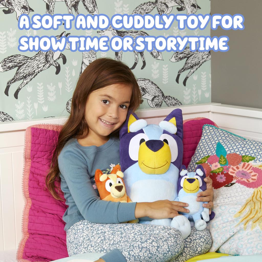 Bluey Plush Perfect for Playtime and Jumbo Soft Deluxe Cuddly Best Friend 18-inch Toy, Naps, Size, Material, (13010)