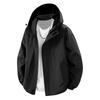 Autumn Men's Jacket Hooded Windbreakers  Windproof Outdoors Casual Jackets Black Bomber Camping Loose Thin Coat Plus Size 8xl