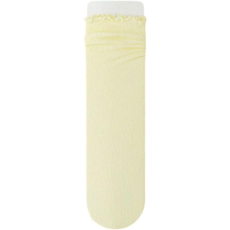 5 Pairs of Summer Ice Silk Cat Socks for Women, Thin Style with Black Fungus Edges, Middle Tube, White, Fluffy and Cute Ice Stockings