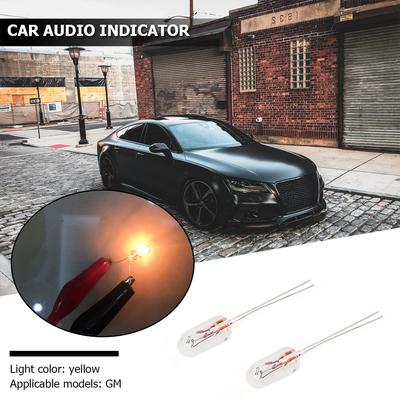 5pcs Automobile Instrument Audio Gear Bulb Universal T5 Dashboard Yellow Light Car Audio Gear Indicator Lamp Car Part Ornaments