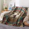 Native American Animals  Print Flannel Blanket, High quality Comfortable for All Seasons, Home Decor, Warmth and Comfort