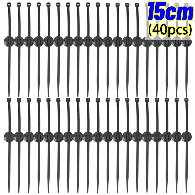 Universal Car Wiring Harness Fastener Clip Push Mount Cable Tie Nylon Zip Tie Auto Wire Loom Fixer Retainer Strap Set 15cm 20cm