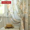 1 BUC Seria Nuan Stil Câmpie Franceză Perdele cu Imprimeu Floral și Margine cu Ciucuri Semi-Transparente pentru Dormitor Sufragerie Fereastră Decor Acasă