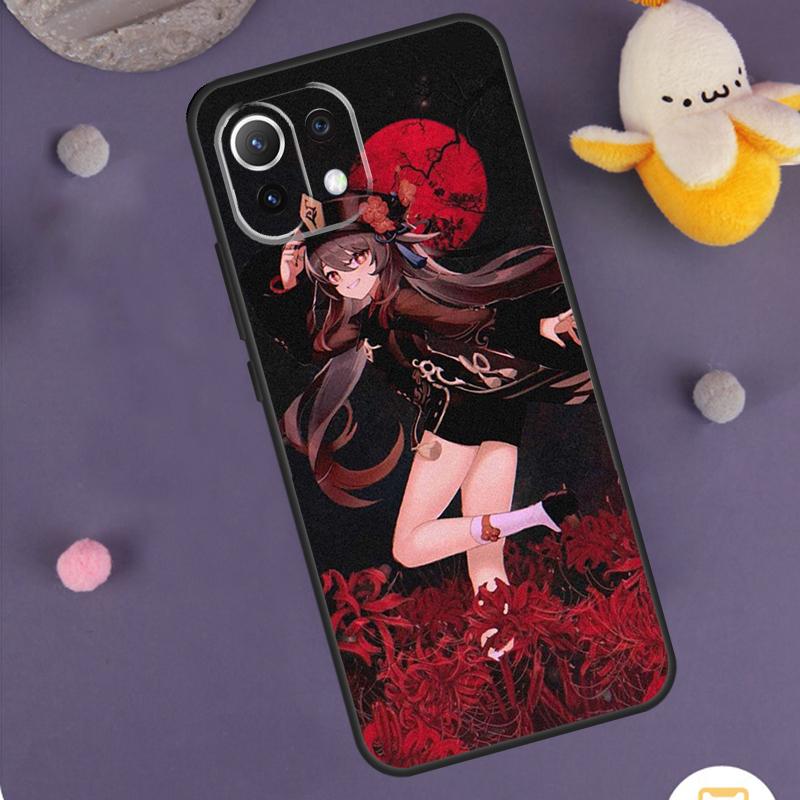 Genshin Impact Hutao Case For Xiaomi 13T 12T 11T Pro 13 14 Ultra 12 Lite POCO X6 M6 F5 F6 Pro X5 X3 F3 M5s Cover