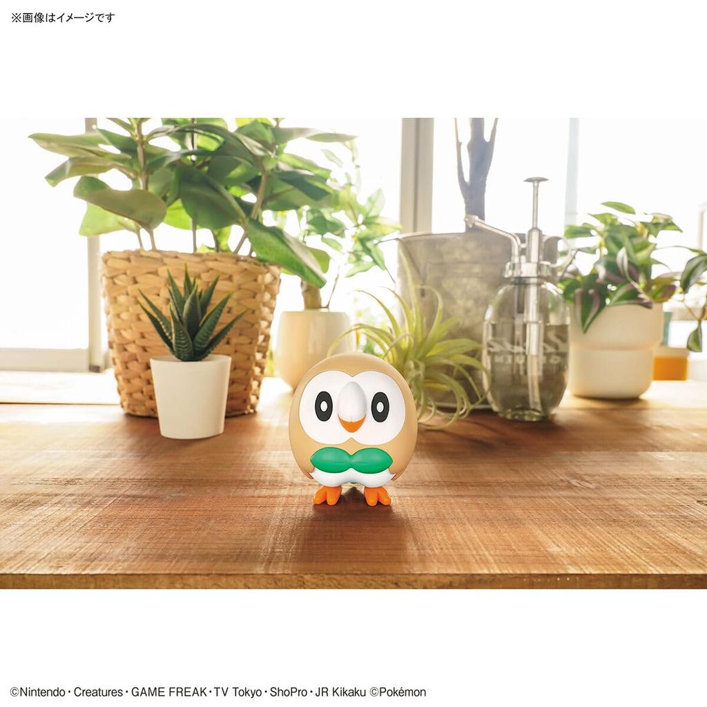 BANDAI SPIRITS Pokémon Plastic Model Collection Quick!! 10 Rowlet Pre-Colored Plastic Model