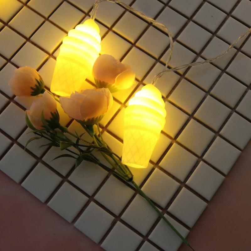 Decoration Light Ice Cream Shape LED Bulbs 1.5m LED Lights Creative Holiday Lighting For Wedding Party Decoration Light