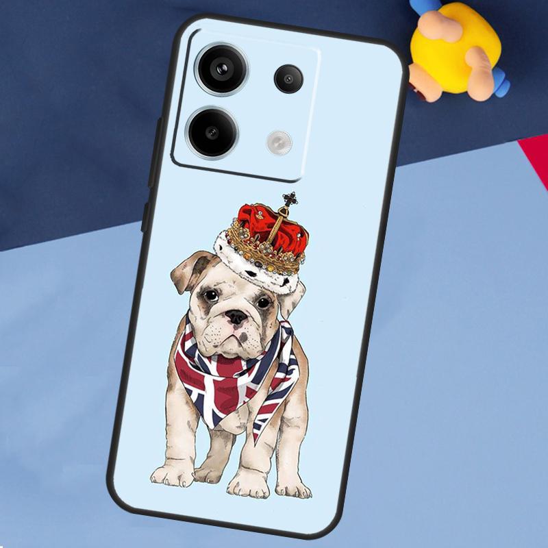 British Bulldog Case For Xiaomi Redmi Note 13 Pro 12 11 8 9 10 Redmi Note 12S 11S 10S 9S 10C 12C 13C Cover