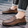 38-47 Outdoor Leather Shoes Mens Car Driving Shoes Leather Large Size Ankle Boots Casual Shoes