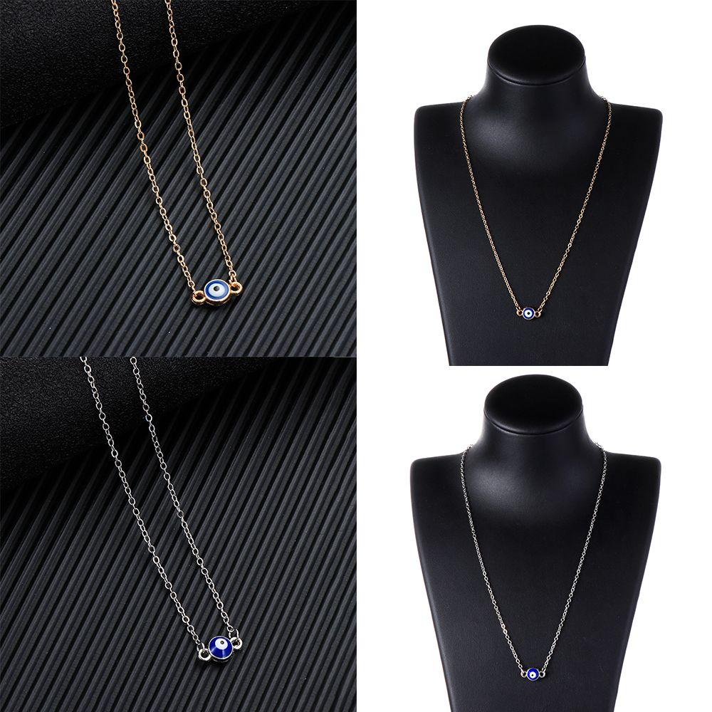 Olycksöga Hänge Halsband Dam Mode Smycken Nyckelben