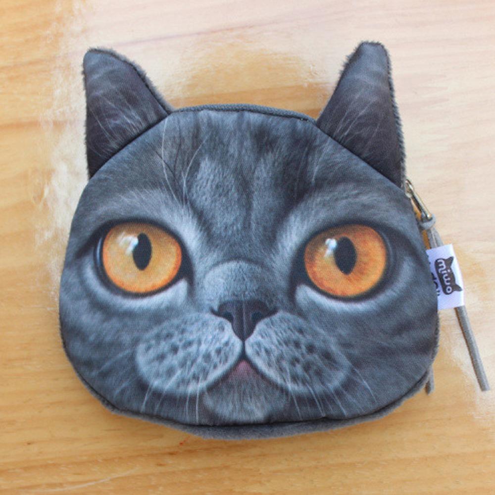 Interesting Cartoon Cat Coin Purse Multi-function Funny Coin Bag Portable Storage Bag