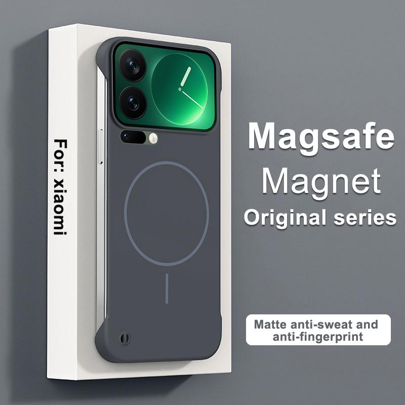 Ultra Thin Frameless Magnetic Case For Xiaomi 17 17Pro Max Magsafe Hard PC Matte Cover For Xiaomi MI17 Pro Max Shell Bumper