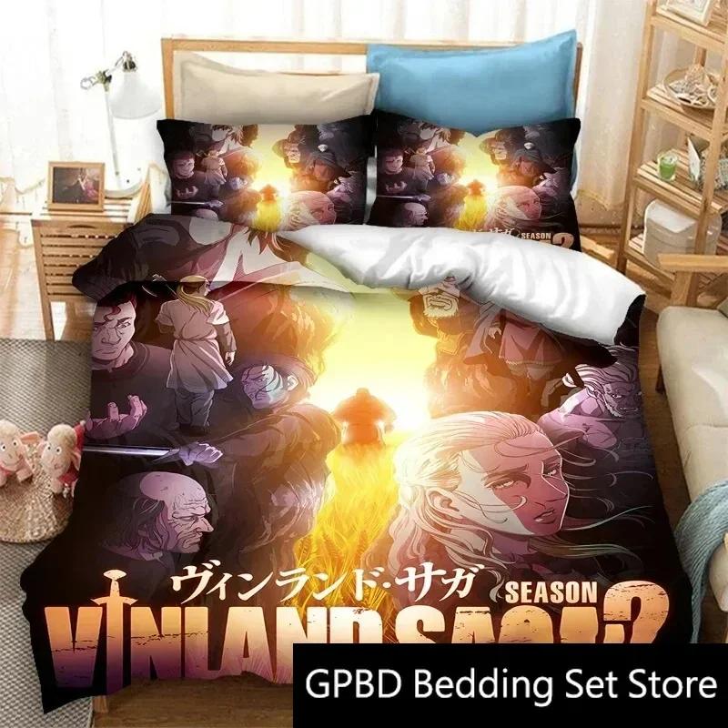 3D Print Anime Vinland Saga Bedding Set Double Twin King Duvet Cover Comforter Pillowcase Boys Girls Adults Bedroom