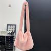 Y2k Cool Girls Crossbody Bag Faux Fur Shoulder Bags for Women Soft Plush Ladies Large Handbags Casual Female Zipper Tote Purse