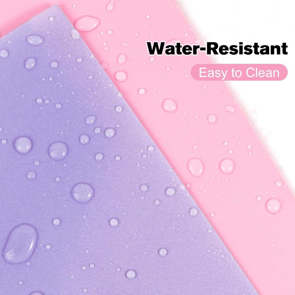 6-Pack Plastic Folders with Pockets,2-Pocket Pastel Folders Holds US Letter Size Paper for School/Office/Home, Pink