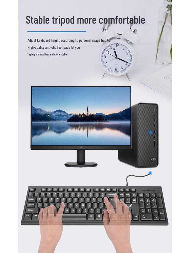 Wired Membrane Keyboard 618USB for Desktop - Lightweight, Versatile for Office and Home Use
