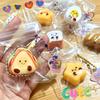 Hi Squishy Toys Bread Dumping Food Squishy Tabas Anti-stress Fidget Toy Squeeze Party Favor Gift Key Chain Blind Bag Pendant