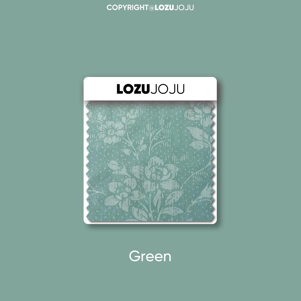

1PC LOZUJOJU 100% Blackout Curtains French Vintage Floral Print Ring Type Curtains for Bedroom Living Room Balcony Window for Home Decor W100cm x L130cm зелений