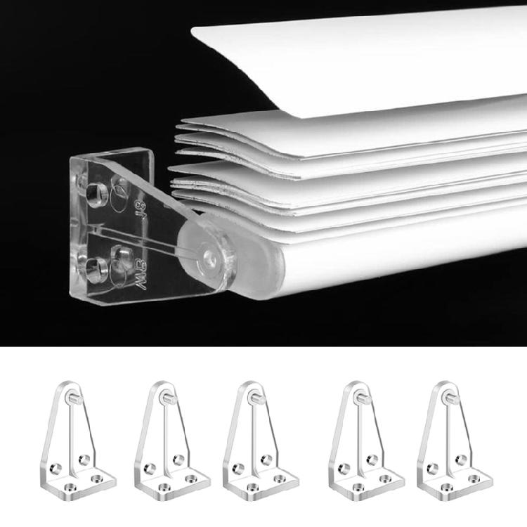 12/24Pcs Blinds Bottom Hold Down Brackets Clear Rails Holders Clips for Home Decors Use Window Curtain Accessories