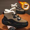 Men's Snow Boots Winter Waterproof Leather Snow Boots Thickened Plush Warm Cotton Shoes Non-slip Platform Boot Botas Para Hombre