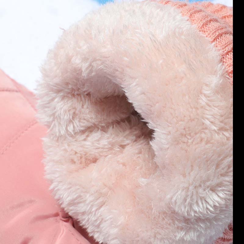 Ski Gloves Women's Riding Cold-proof Men's Winter Warmth Cute Plus Velvet Thick Down Cotton Gloves