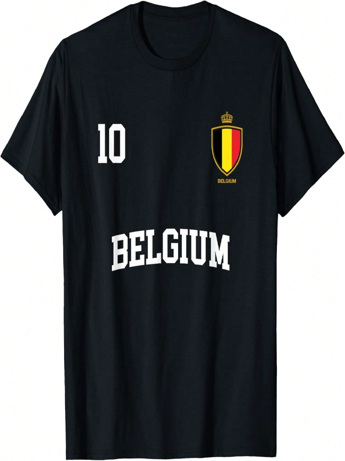 Belgium Soccer Shirt 10 Football Belgian Flag T-Shirt S разноцветный