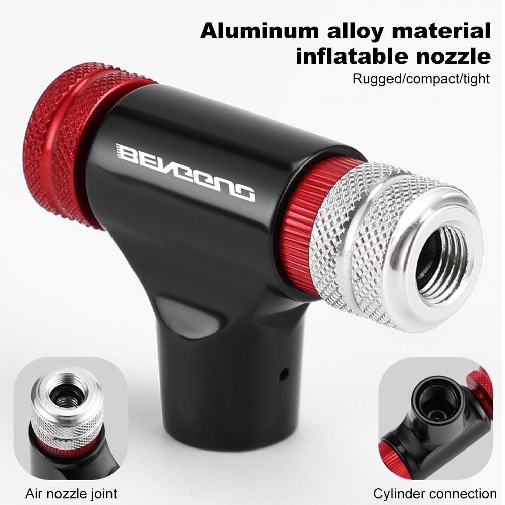 CO2 Bicycle Tire Inflator CO2 Pumps Inflator Head Aluminum Alloy Bike Tire Pump Tool Mini Bike CO2 Injector Cycling Accessories