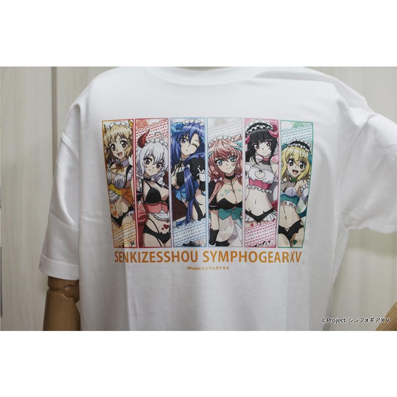 Saisonale Pflanzen Senki Zesshō Symphogear XV Original Grafik T-Shirt [Kleiner Teufel Kellnerin] Einheitsgröße (Ca.. 71cm x 53cm), Baumwolle